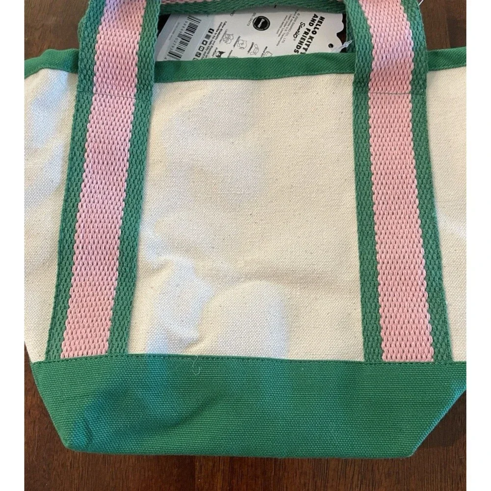 Hello Kitty and Friends Girls Friends Together Mini Cotton Canvas Tote Bag NWT